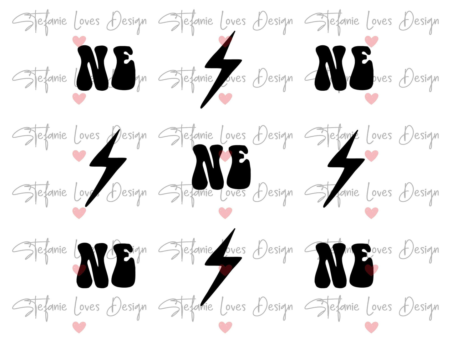 Nebraska  Lightning Bolt Collage svg png, Lightning Bolt png, Nebraska Collage, Digital Design