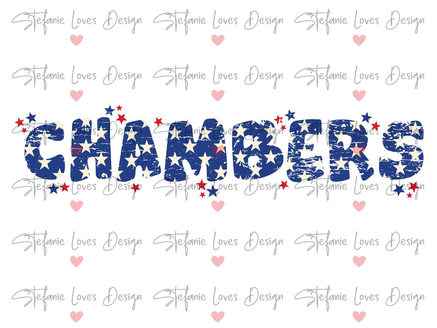 Chambers Star Distressed Patriotic Design, American Digital Download