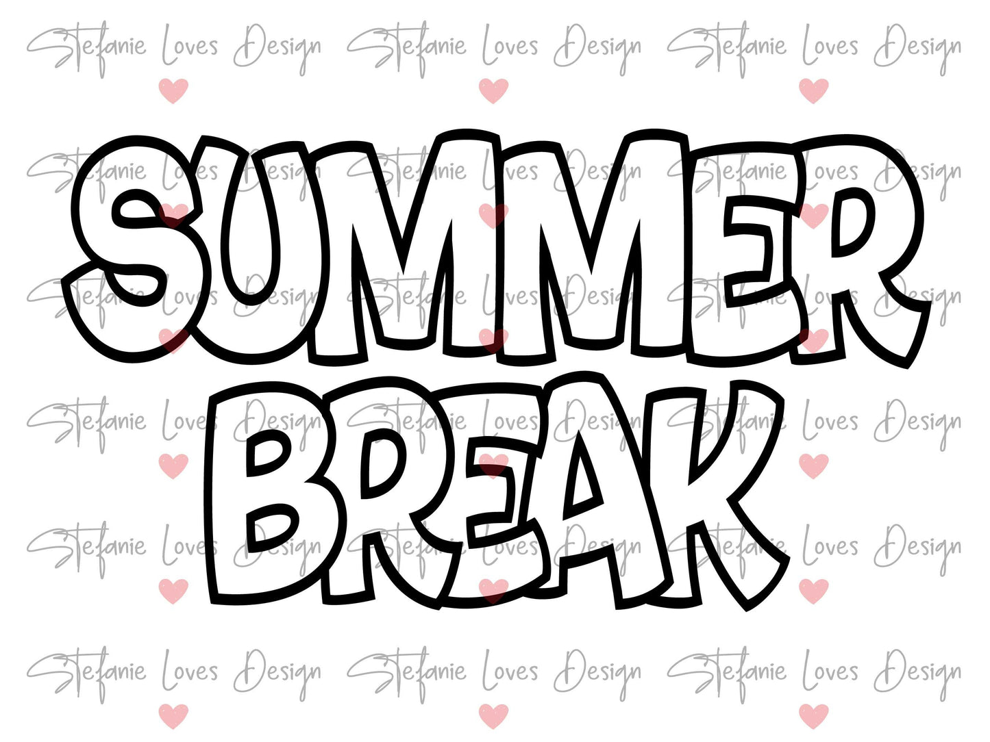 Summer Break svg, Summer Break Outline svg, Summer, Digital Design