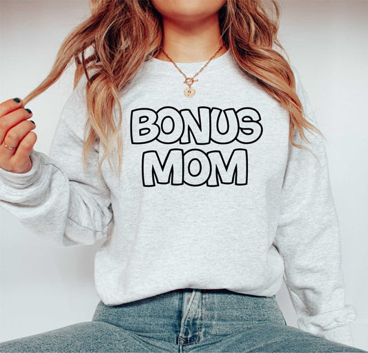Bonus Mom Outline svg, Bonus Mom svg, Mama Mom Digital Design