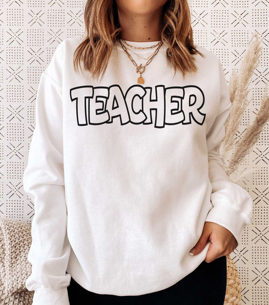 Teacher svg, Teacher Outline svg, Teacher shirt svg, Teach svg, Digital Design