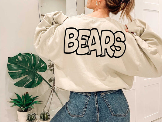 Bears svg, Bears Outline svg, Bears shirt svg, Digital Design, Bears Mascot
