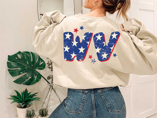 West Virginia WV Star Distressed Patriotic Design, West Virginia png, American Digital Download
