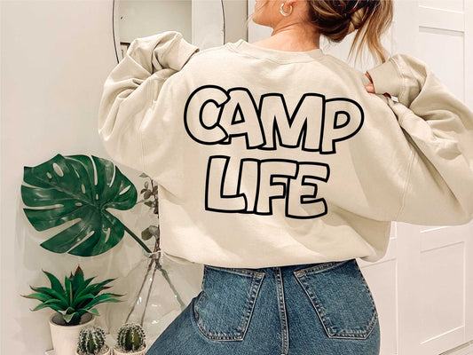 Camp Life svg, Camp LIfe Outline svg, Summer, Digital Design
