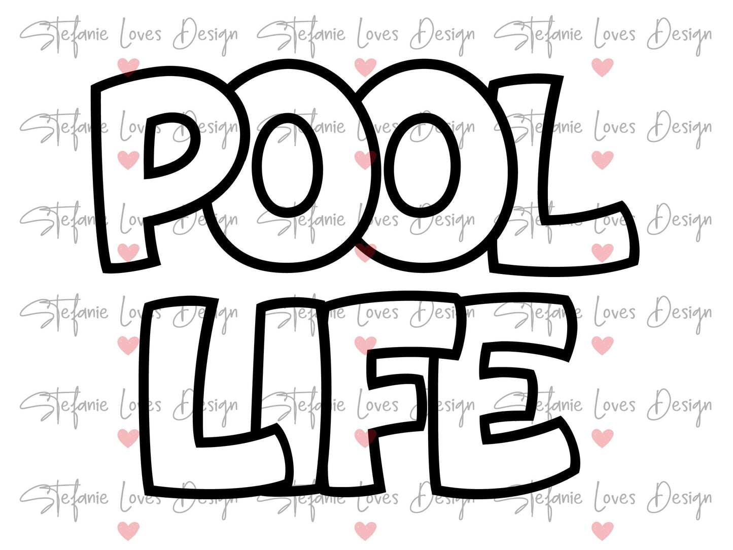 Pool Life svg, Pool Life Outline svg, Summer, Digital Design