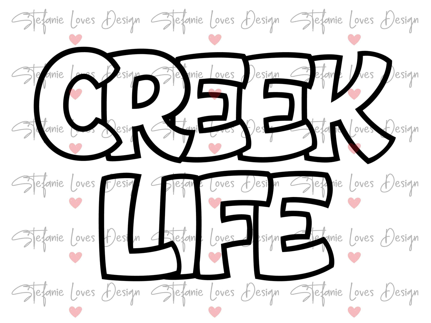Creek Life svg, Creek Life Outline svg, Digital Design