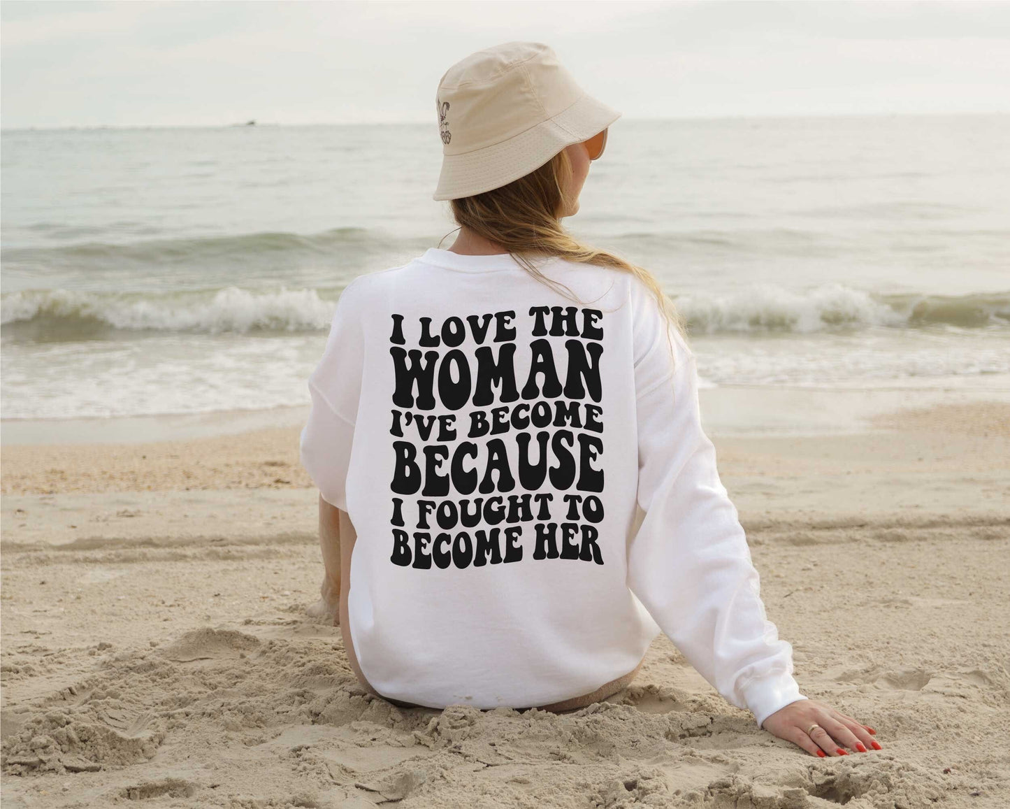 I Love The Woman I've Become Because I Fought To Become Her svg, Wavy Letters, Digital Design