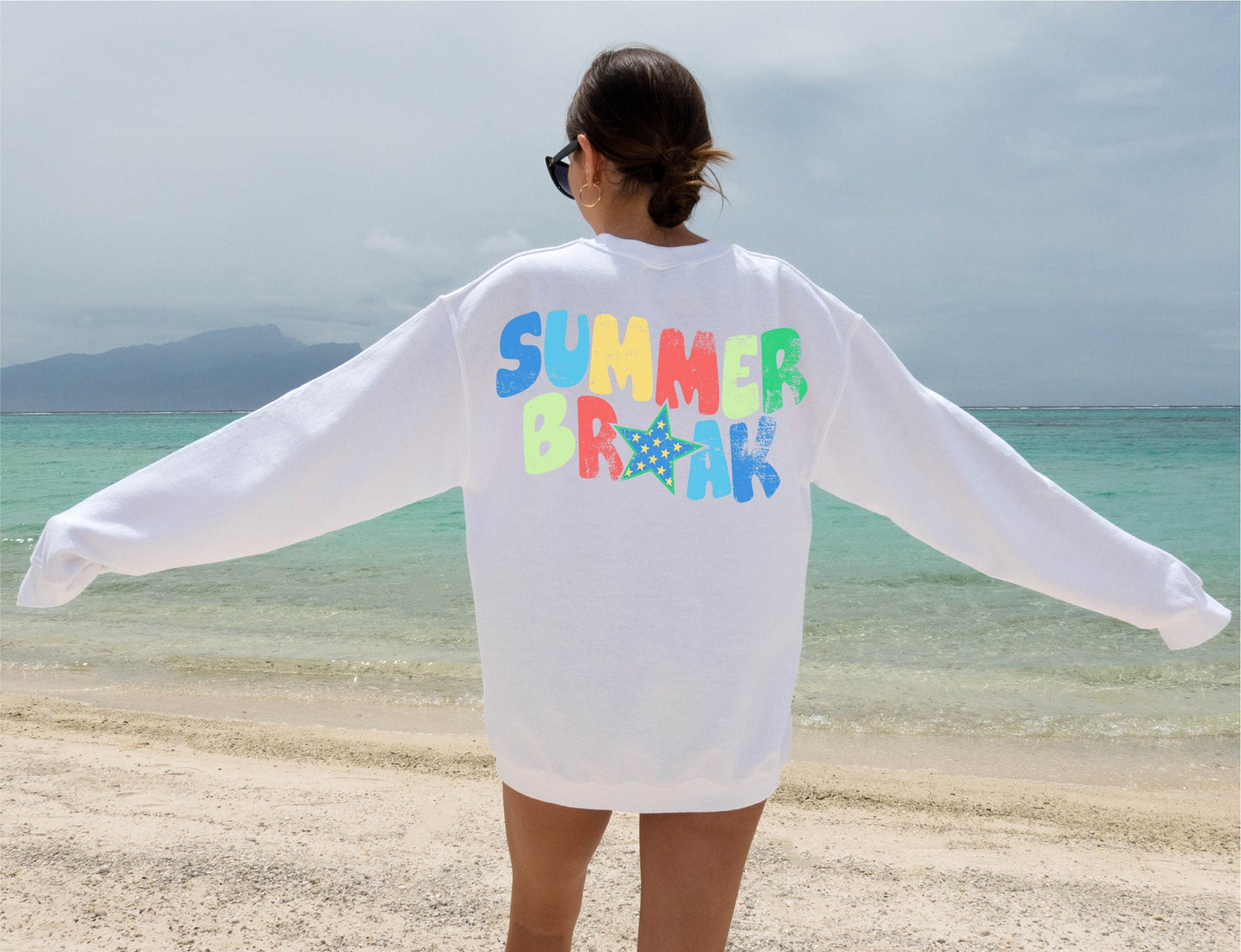 Summer Break png, Summer colorful, Wavy Letters png, Digital Design