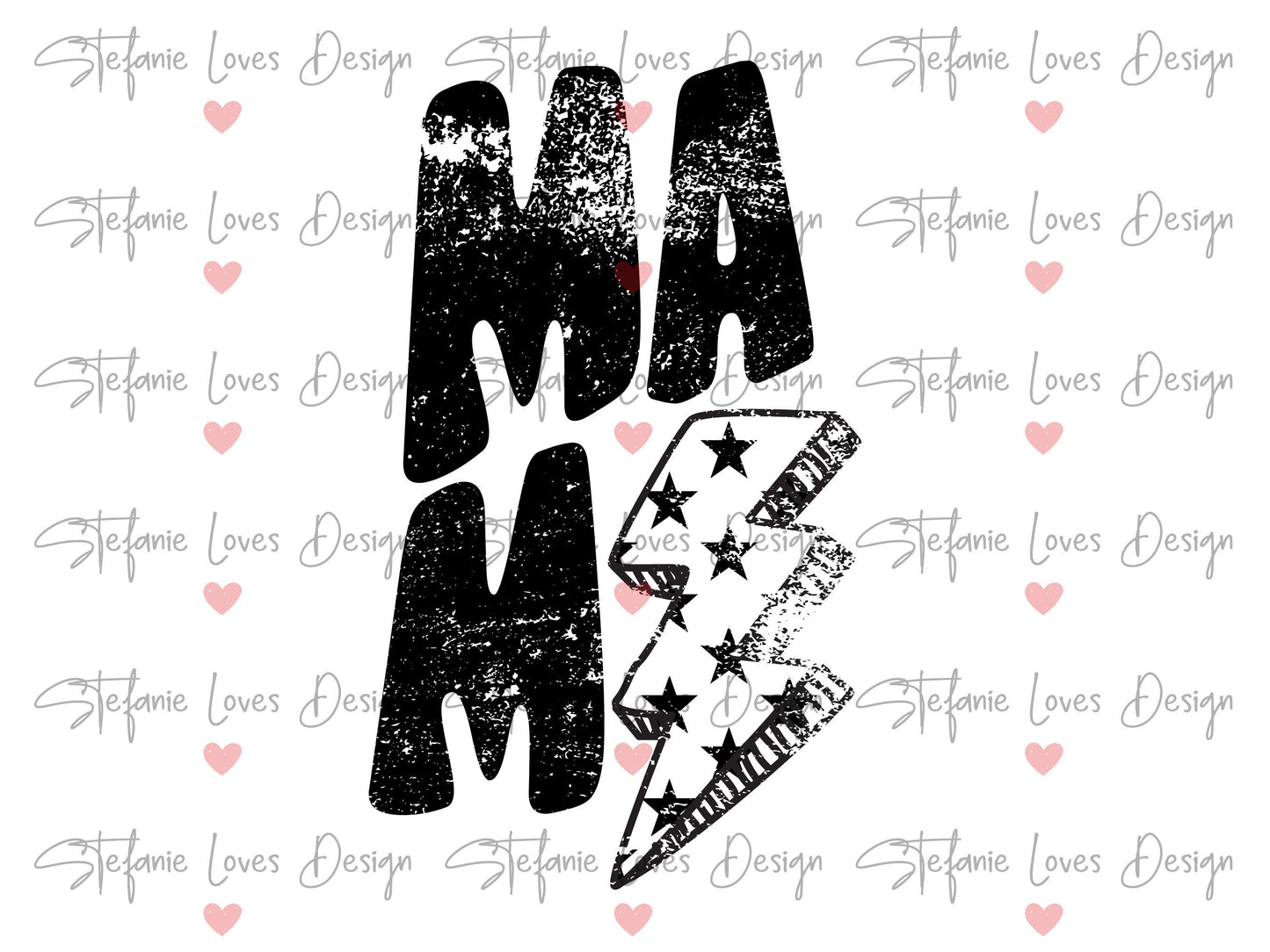 Mama png, Distressed Mama Bolt png, Digital Design, Mama