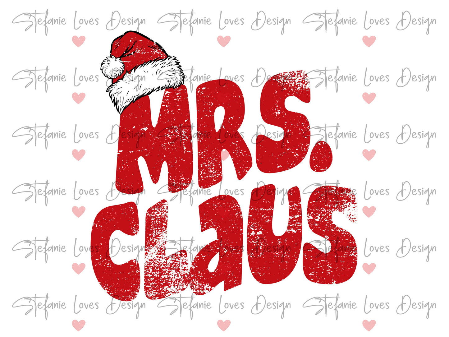 Mrs Claus PNG, Mrs Santa Claus Christmas distressed png, Holiday shirt png, Digital Design
