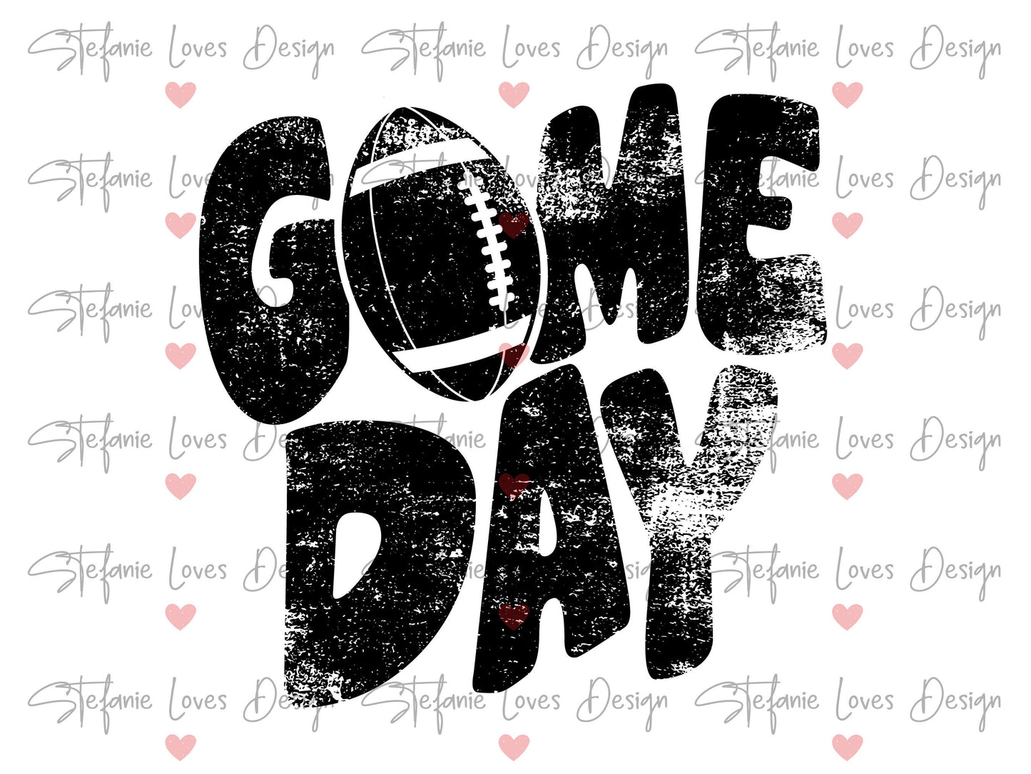 Game Day Football png, Distressed Game Day png, Football png, Sports png, Digital Design