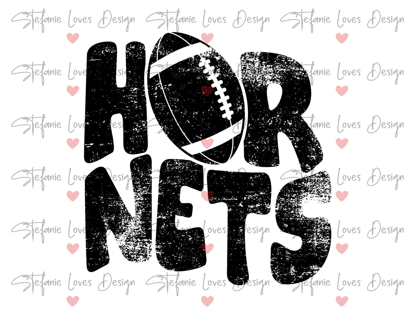 Hornets Football png, Distressed Hornets png, Digital Design, Hornets