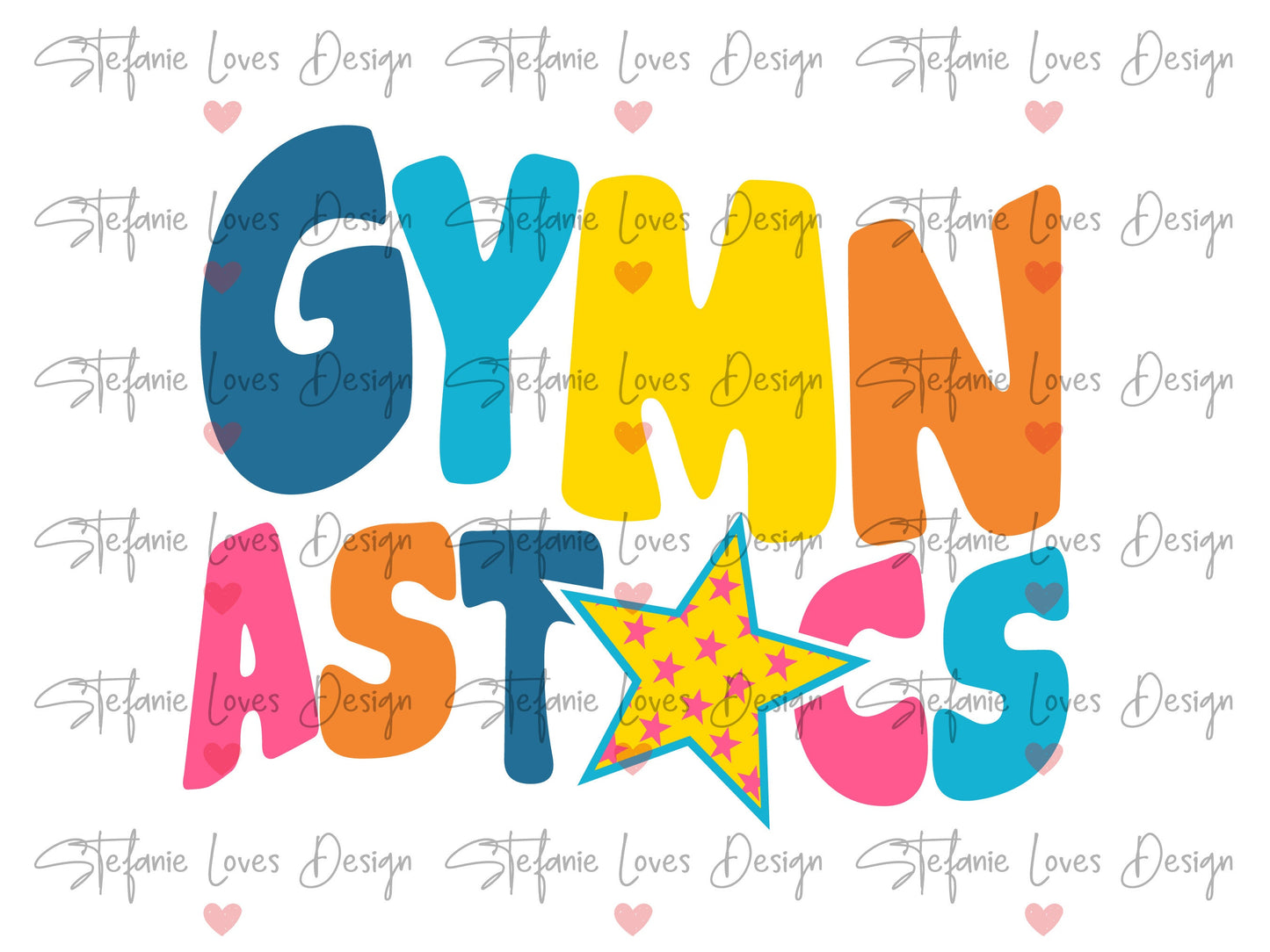 Gymnastics svg, Gymnastics colorful, Wavy Letters Svg, Digital Design