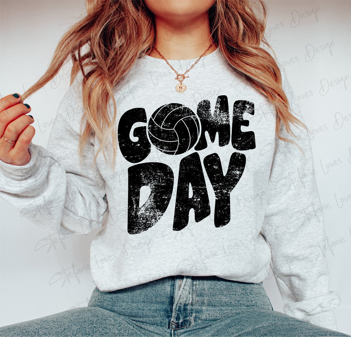 Game Day Volleyball png, Distressed Game Day Volleyball png, Volleyball png, Sports png, Digital Design