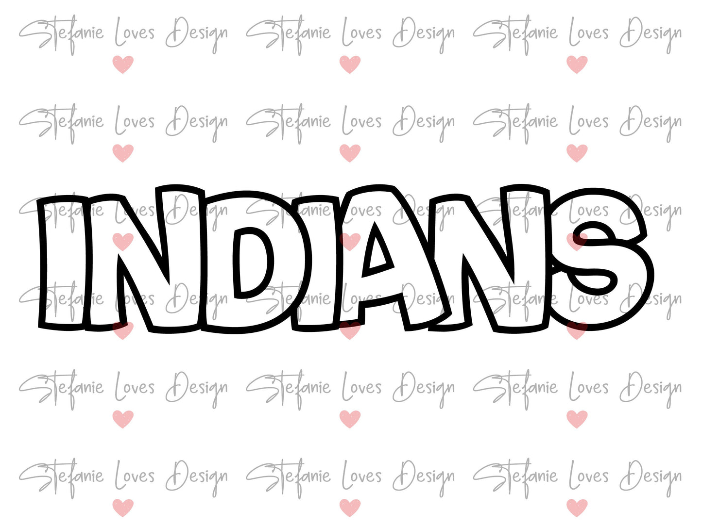 Indians svg, Indians Outline svg, Indians shirt svg, Digital Design, Indians Mascot