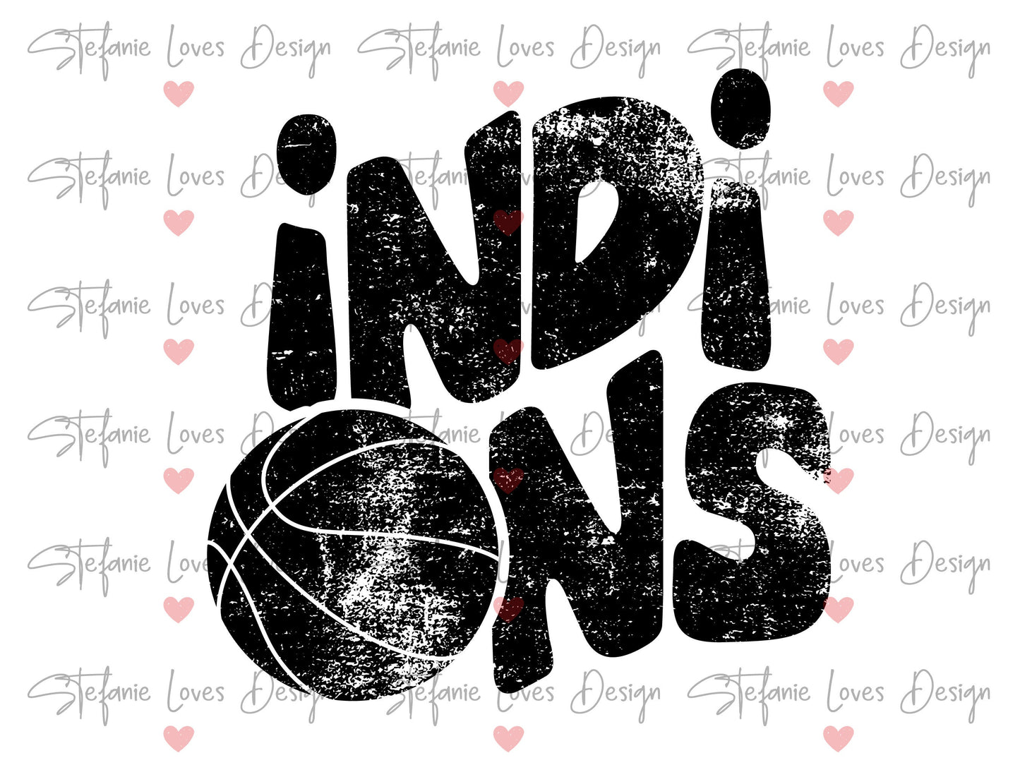 Indians png, Distressed High School Indians Mascot png, Digital Design, Indians High School Basketball, Indians Basketball