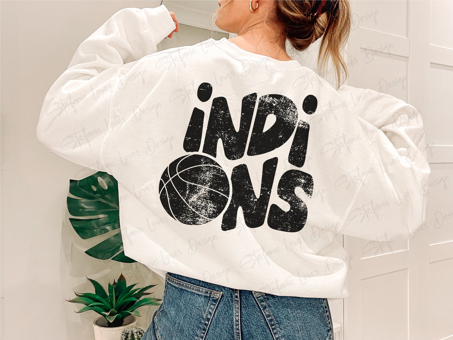 Indians png, Distressed High School Indians Mascot png, Digital Design, Indians High School Basketball, Indians Basketball