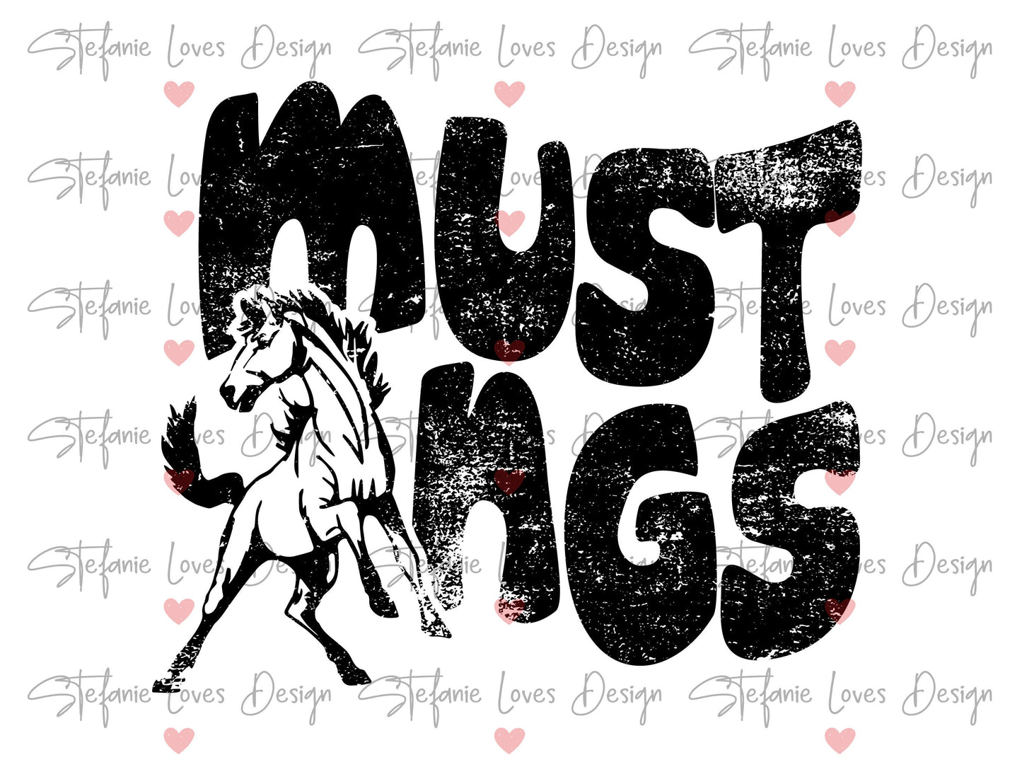 Mustangs png, Distressed Mustangs Mascot png, Digital Design, Mustangs High School