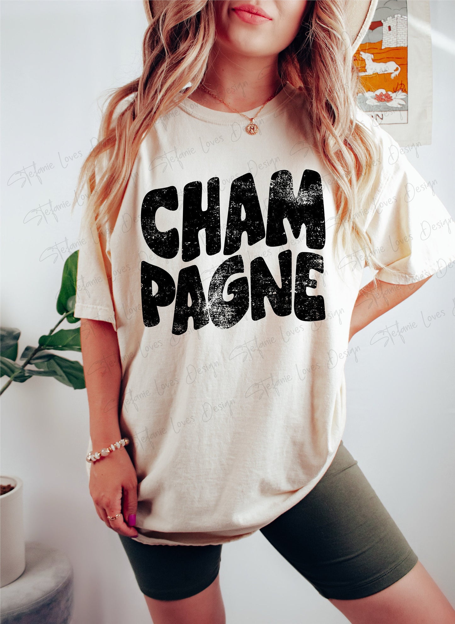 Champagne Distressed PNG, Champagne png, Retro Wavy Letter Digital Design, Wedding Party