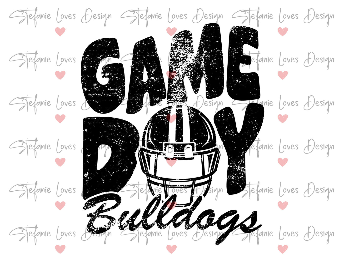 Game Day Bulldogs png, Distressed Game Day Helmet png, Game Day Football Helmet Bulldogs