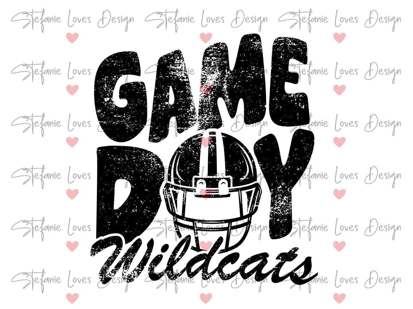 Game Day Wildcats png, Distressed Game Day Helmet png, Game Day Football Helmet Wildcats