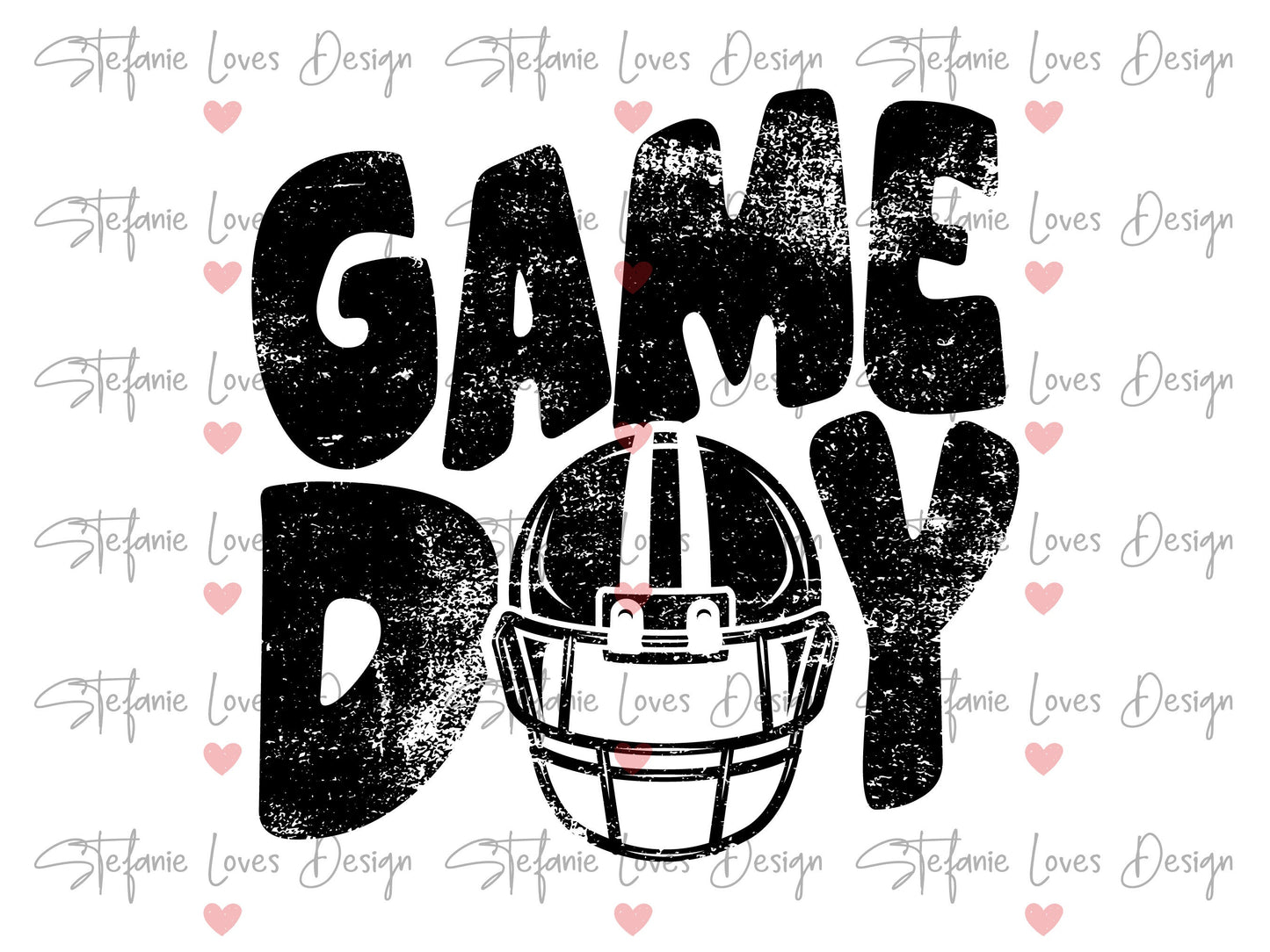 Game Day Football Helmet png, Distressed Game Day png, Sports png, Digital Design
