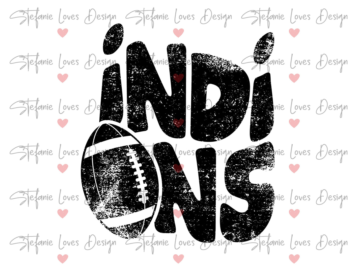Indians Football png, Distressed High School Indians Football png, Digital Design, Indians High School Football, Indians Football