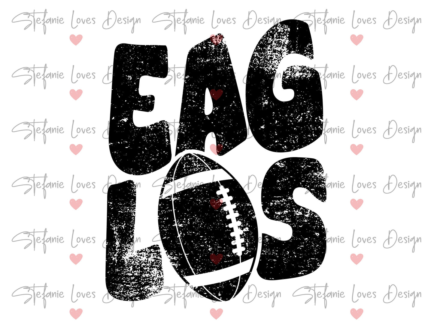 Eagles Football png, Distressed Eagles Football png, Digital Design, Eagles High School Football