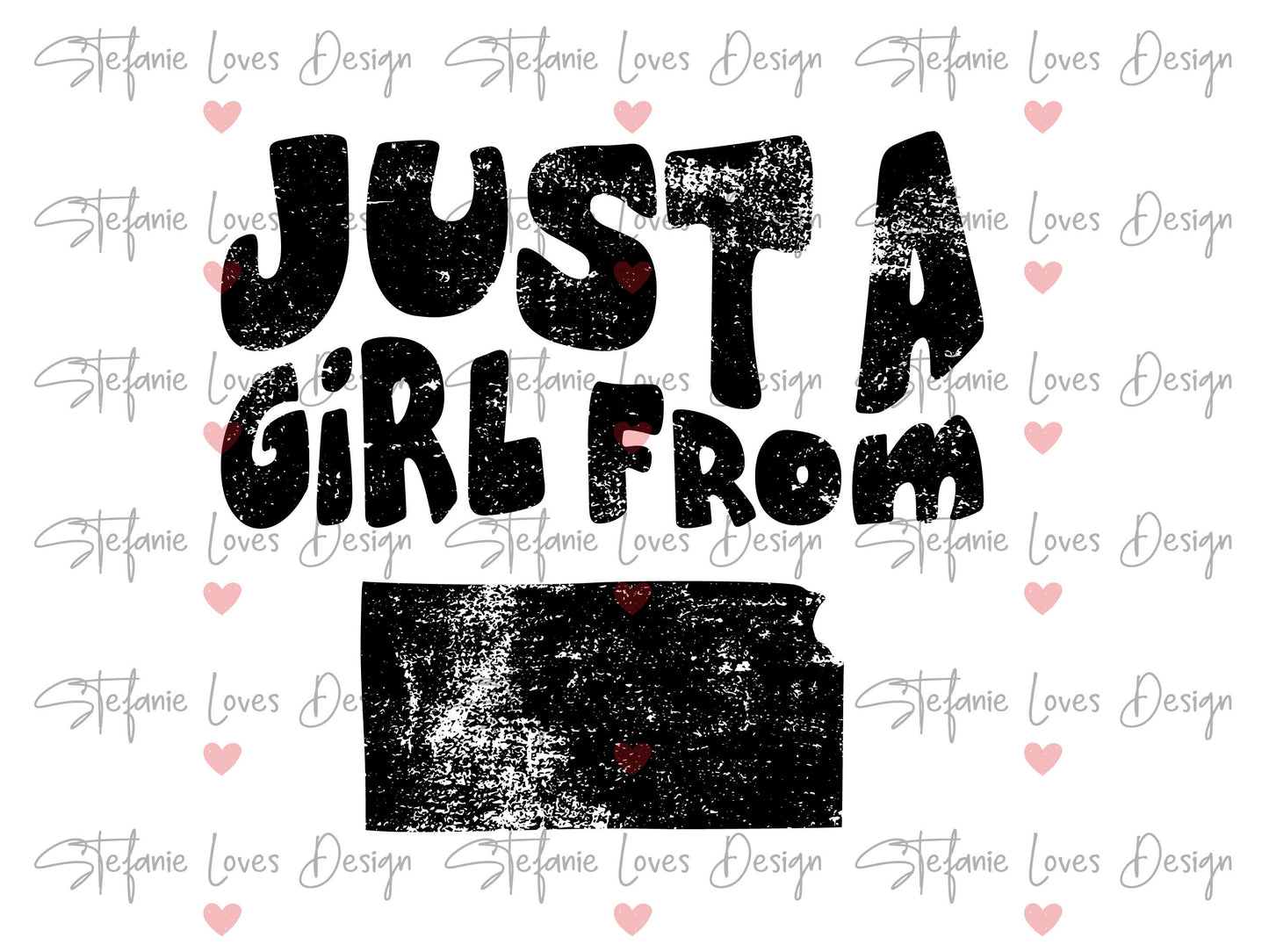 Just A Girl From Kansas png, Distressed Kansas png, Kansas Shirt png, Kansas Girl, Digital Design
