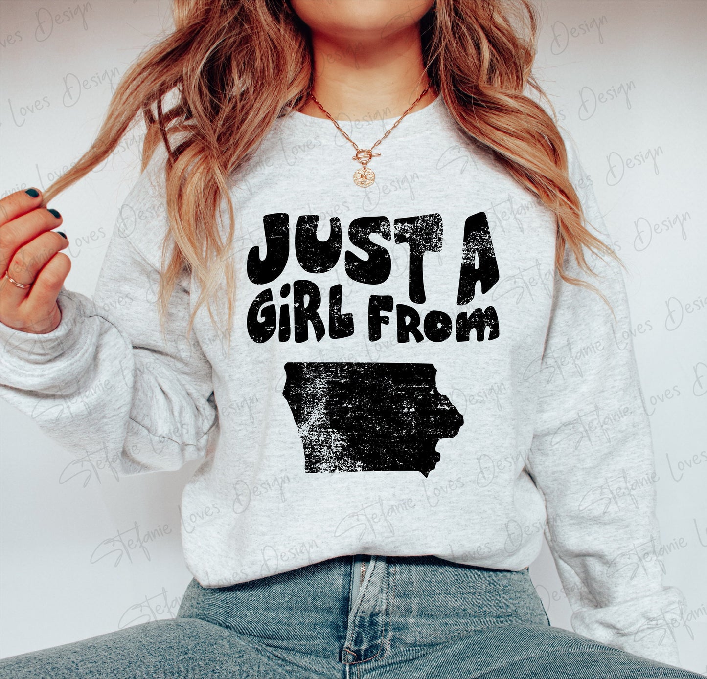 Just A Girl From Iowa png, Distressed Iowa png, Iowa Shirt png, Iowa Girl, Digital Design