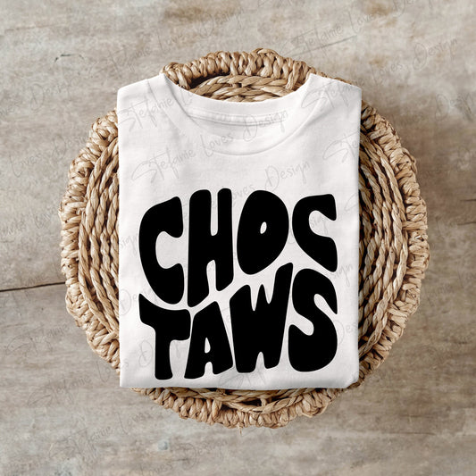 Choctaws SVG, Choctaws, Retro Wavy Letter Digital Design