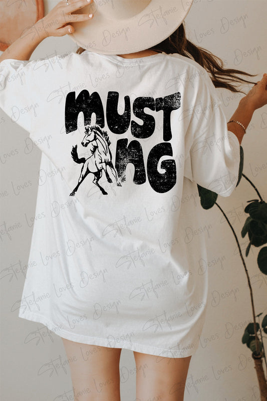 Mustang png, Distressed Mustang Mascot png, Digital Design, Mustang
