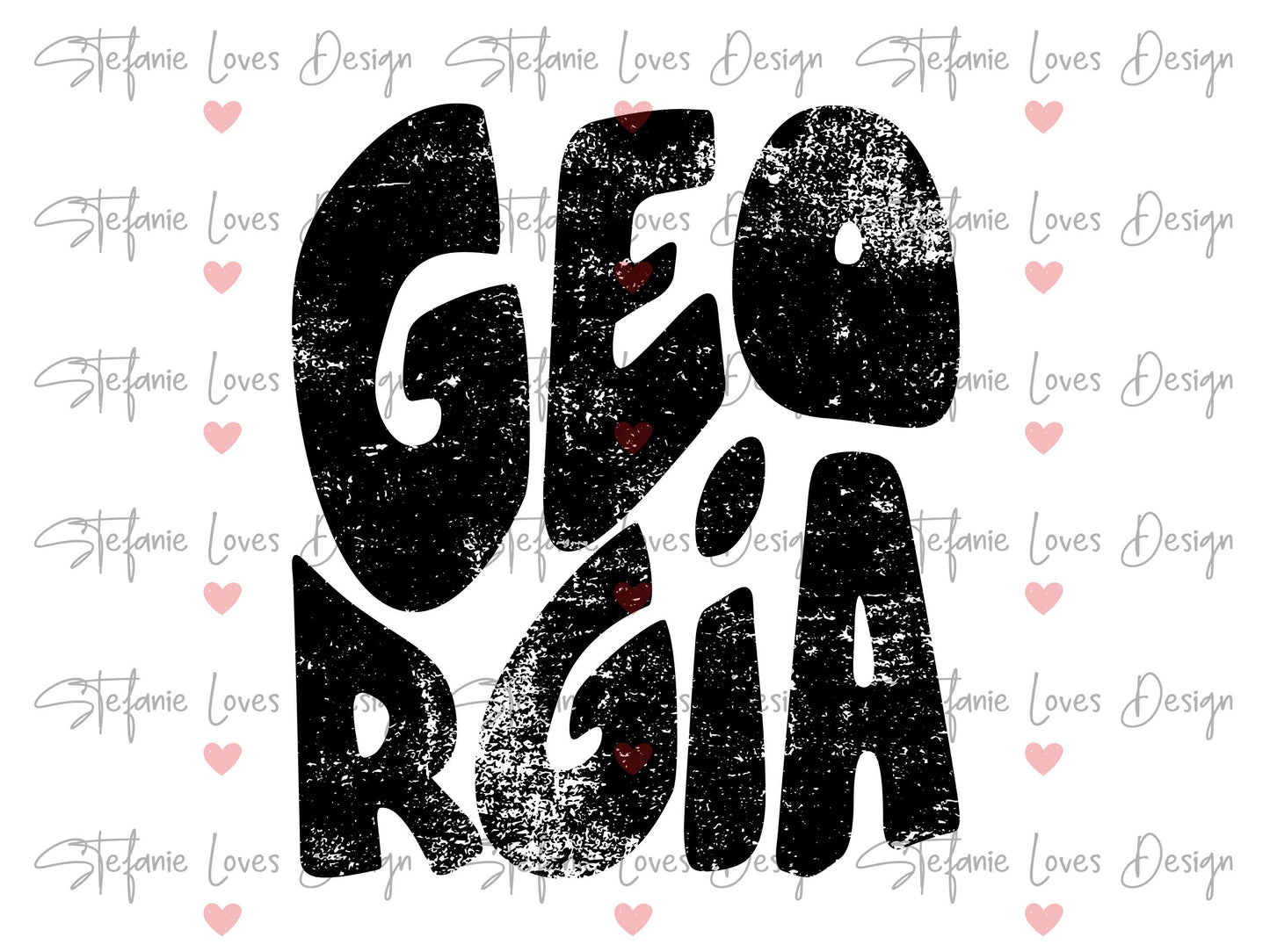 Georgia stacked png, Distressed Georgia png, Digital Design, Georgia State of Georgia