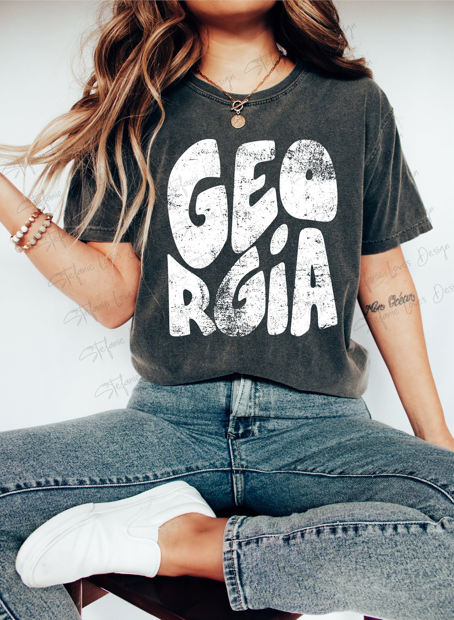 Georgia stacked png, Distressed Georgia png, Digital Design, Georgia State of Georgia