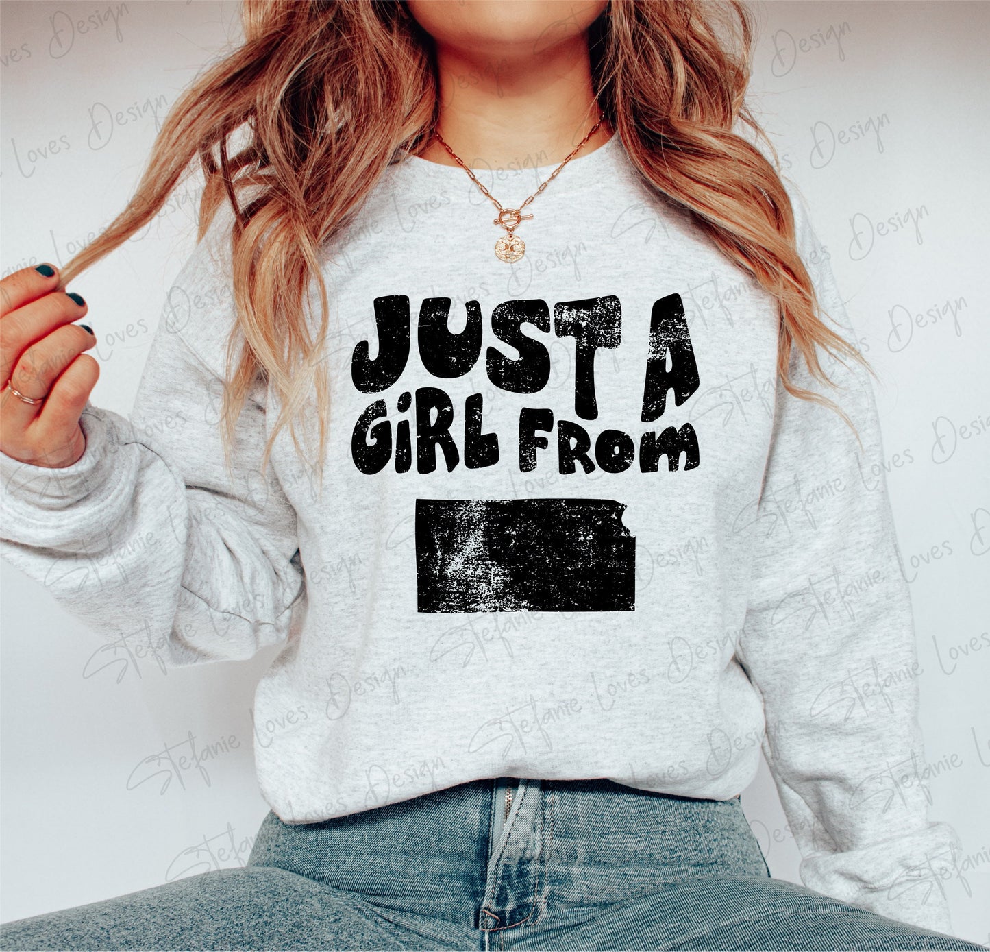 Just A Girl From Kansas png, Distressed Kansas png, Kansas Shirt png, Kansas Girl, Digital Design