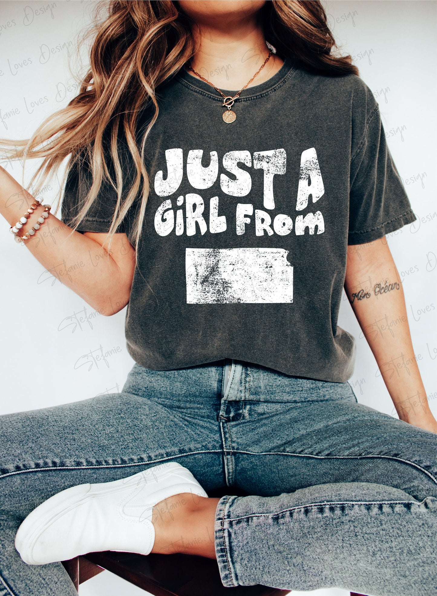 Just A Girl From Kansas png, Distressed Kansas png, Kansas Shirt png, Kansas Girl, Digital Design