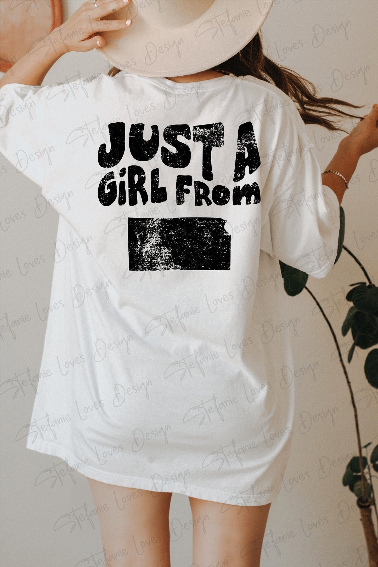 Just A Girl From Kansas png, Distressed Kansas png, Kansas Shirt png, Kansas Girl, Digital Design