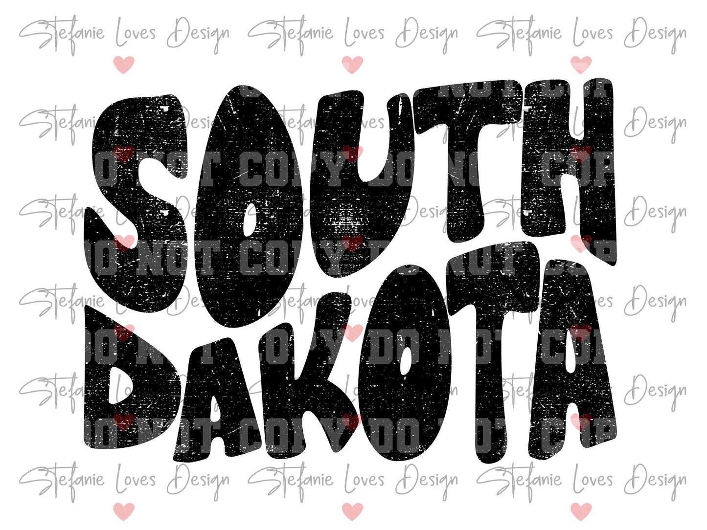 SOUTH Dakota png, Distressed South Dakota Digital Design