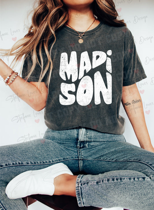 Madison png, Distressed Madison Digital Design