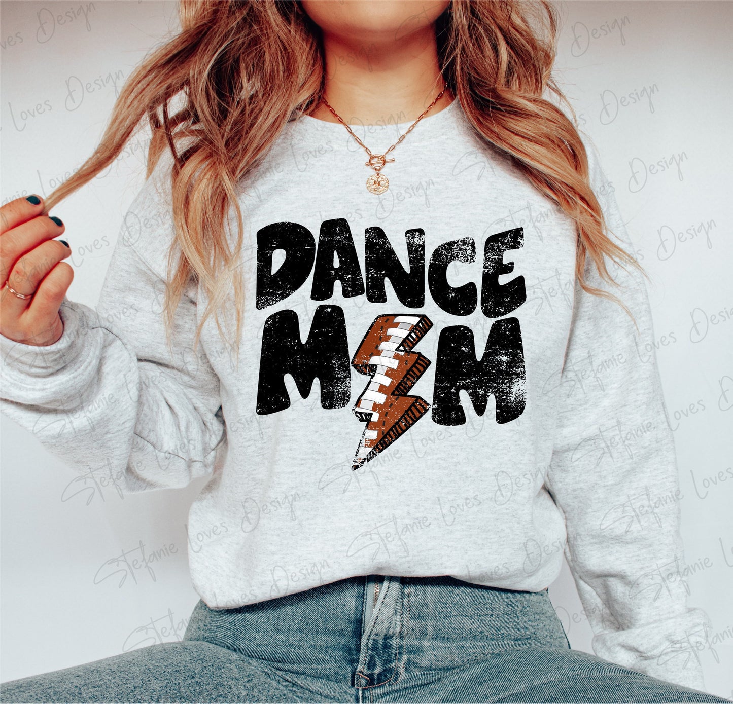 Dance Mom Football Bolt png, Distressed Dance Mama png, Sports png, Digital Design