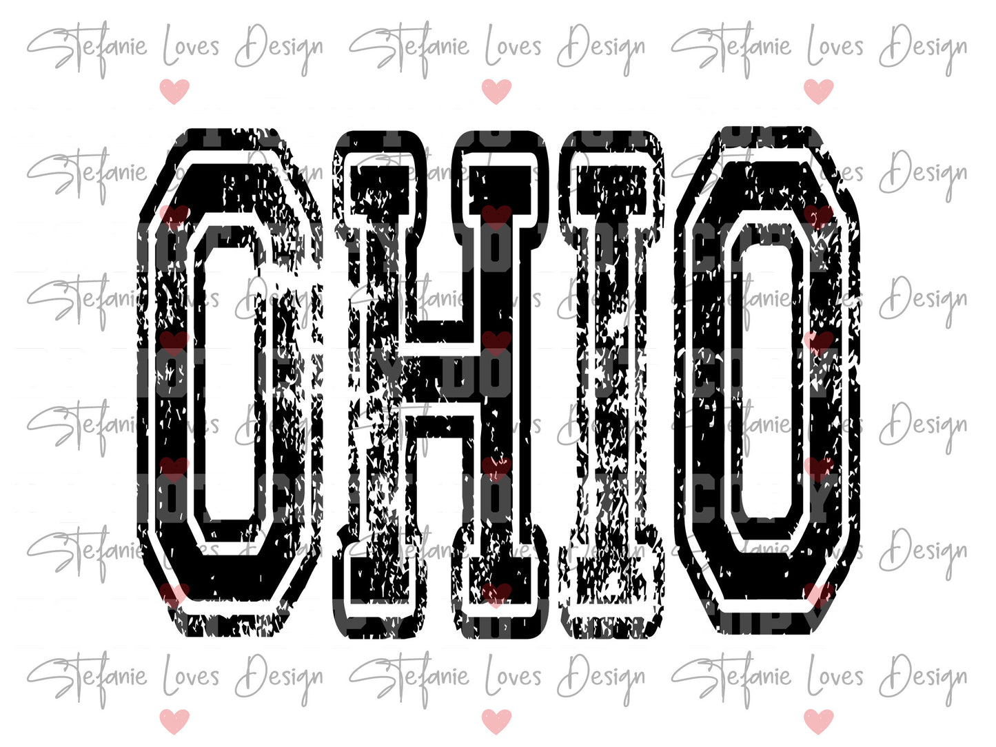 Ohio Distressed Design png and svg, Digital Design