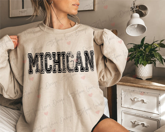 Michigan Distressed Design png and svg, Digital Design