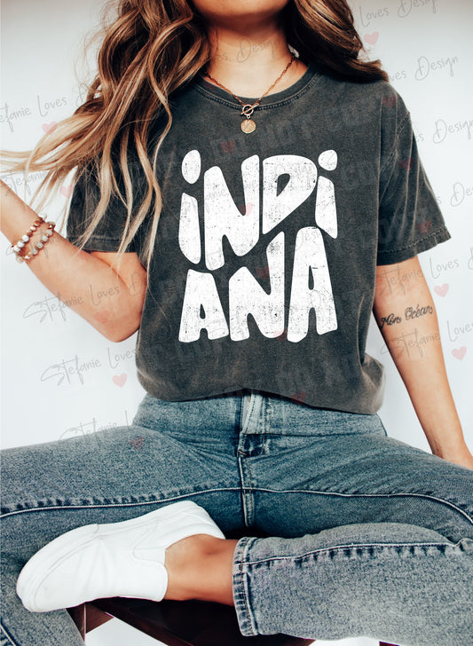 INDIANA png, Distressed Indiana png, Digital Design