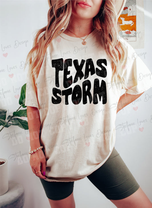 Texas Storm Distressed stacked png, Digital Design