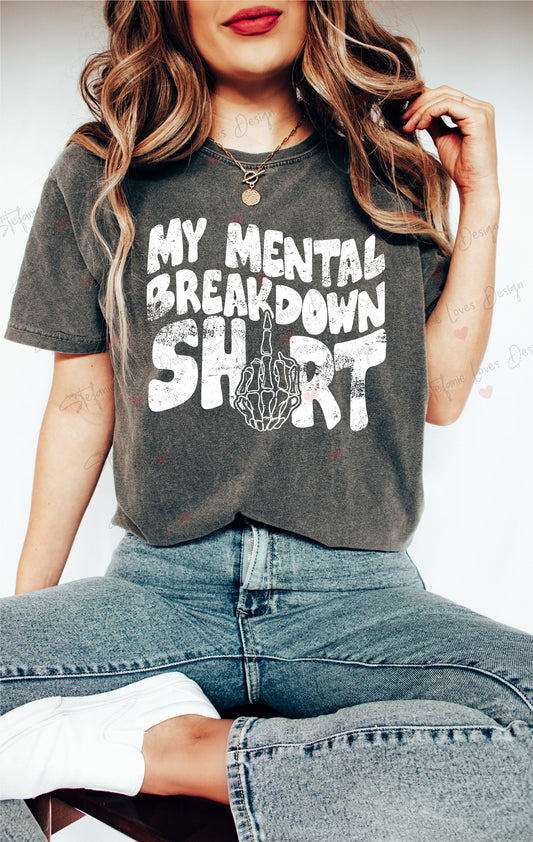 Mental Health png, My Mental Breakdown Distressed PNG, Digital Design