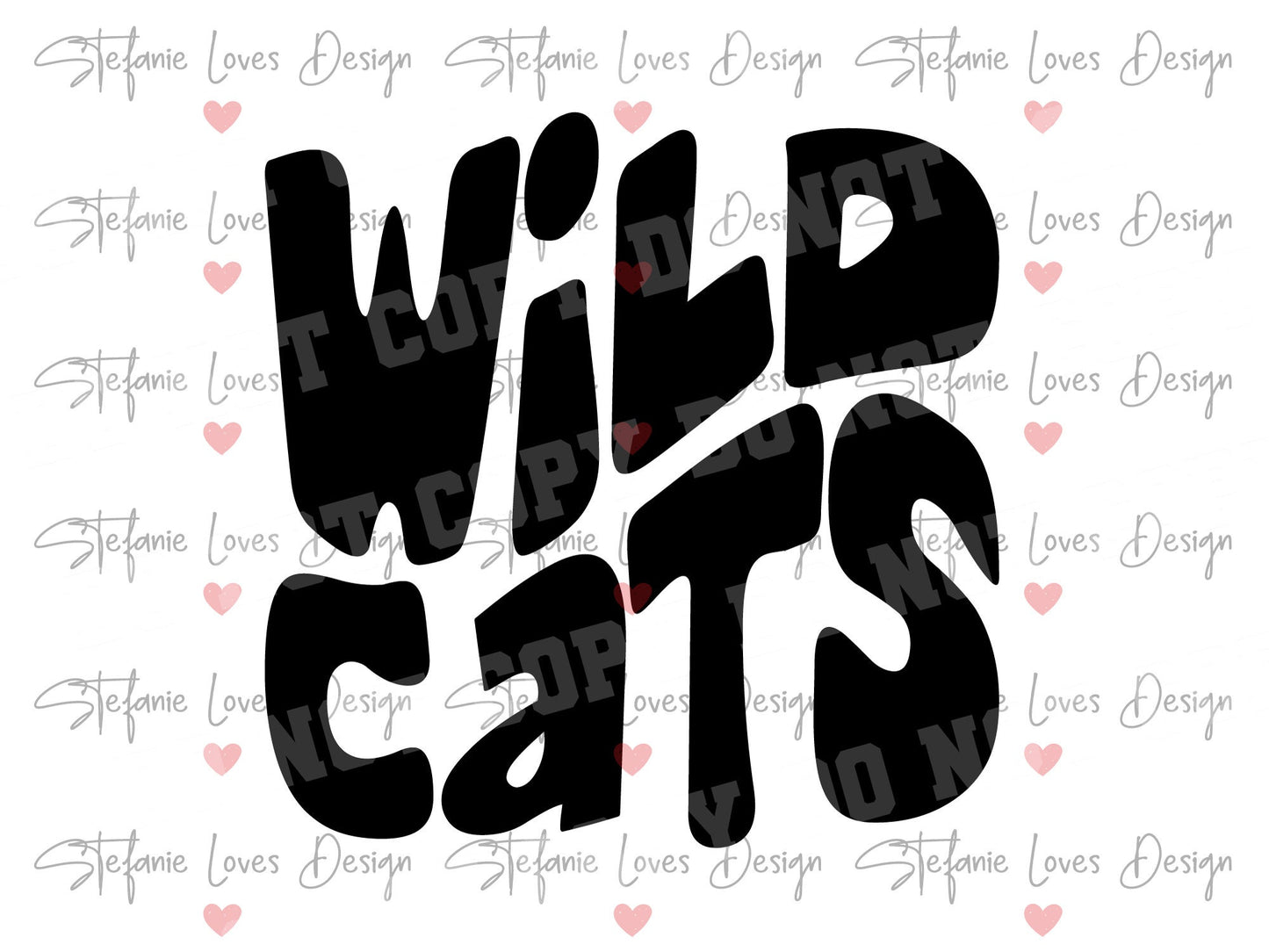 Wildcats Stacked SVG and PNG, Digital Design