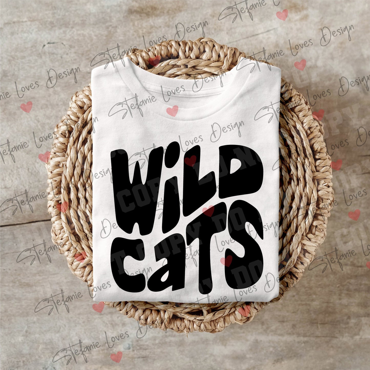 Wildcats Stacked SVG and PNG, Digital Design