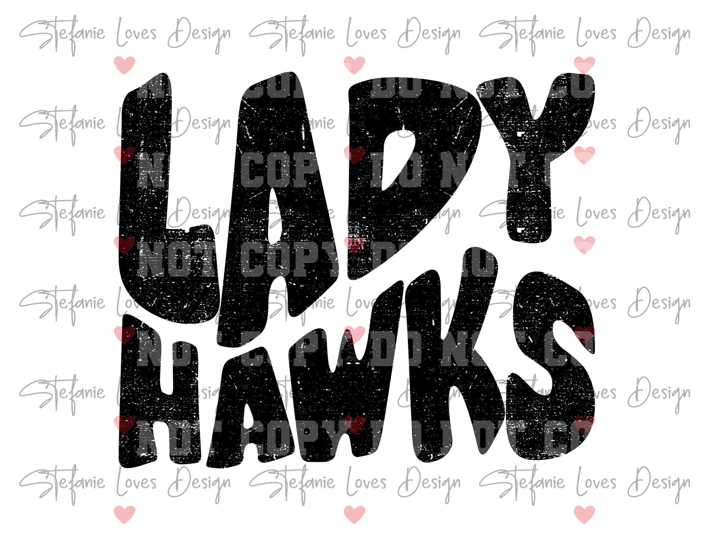 Lady Hawks Distressed png, Digital Design