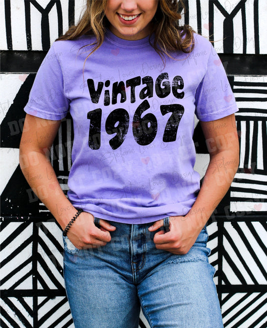 Vintage 1967 png, Distressed Birthday 1967 png, Digital Design