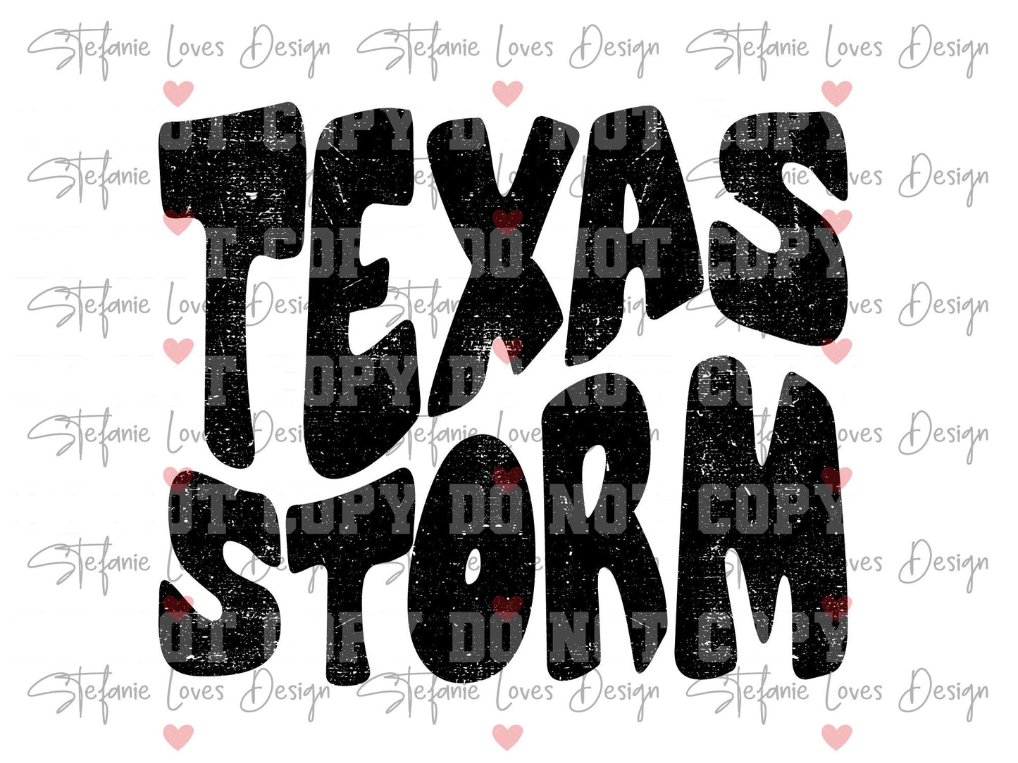 Texas Storm Distressed stacked png, Digital Design